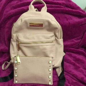 Steve Madden book bag with pearl clutch